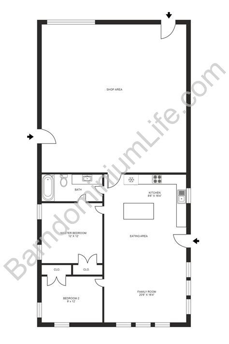 metal shop house floor plans on 60x80|30x60 shop with living quarters.